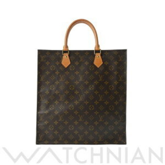 Louis Vuitton Plat Tote Bag Monogram Sac Canvas Brown - Picture 1 of 9
